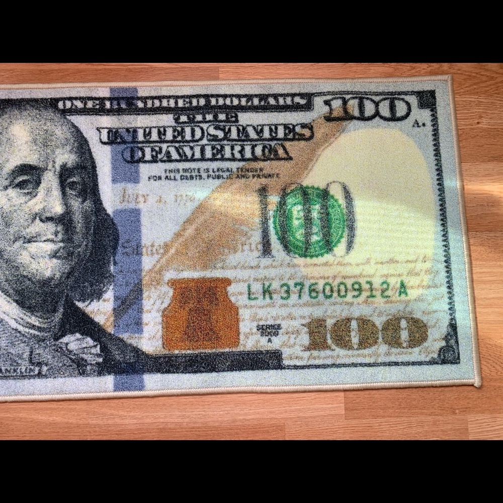 100 Dollar Bill Rug - Picture 3 of 3
